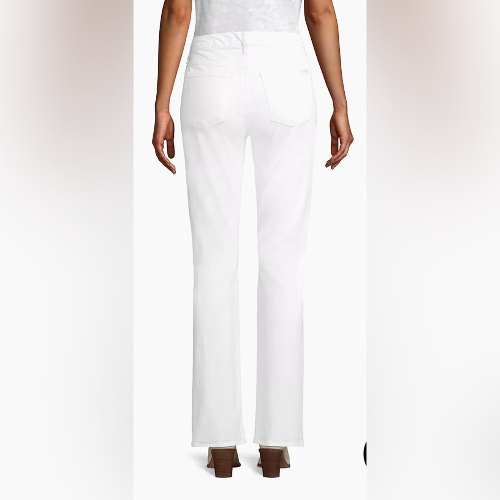 7 For All Mankind Women's White Boot Cut Jeans
